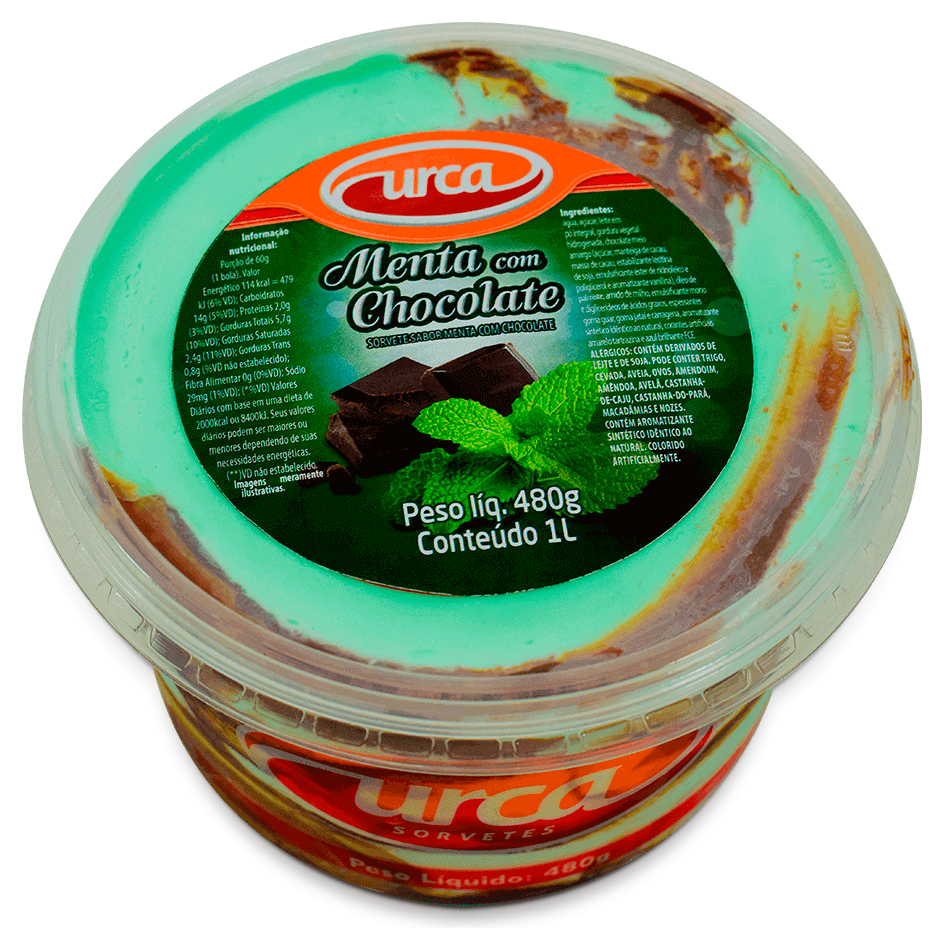 Pote 1 Litro Menta com Chocolate