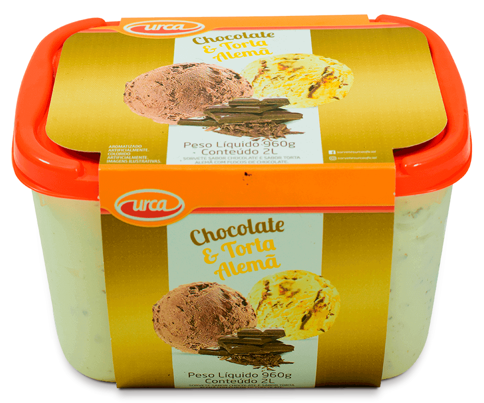 Pote 2 Litros Chocolate e Torta Alemã
